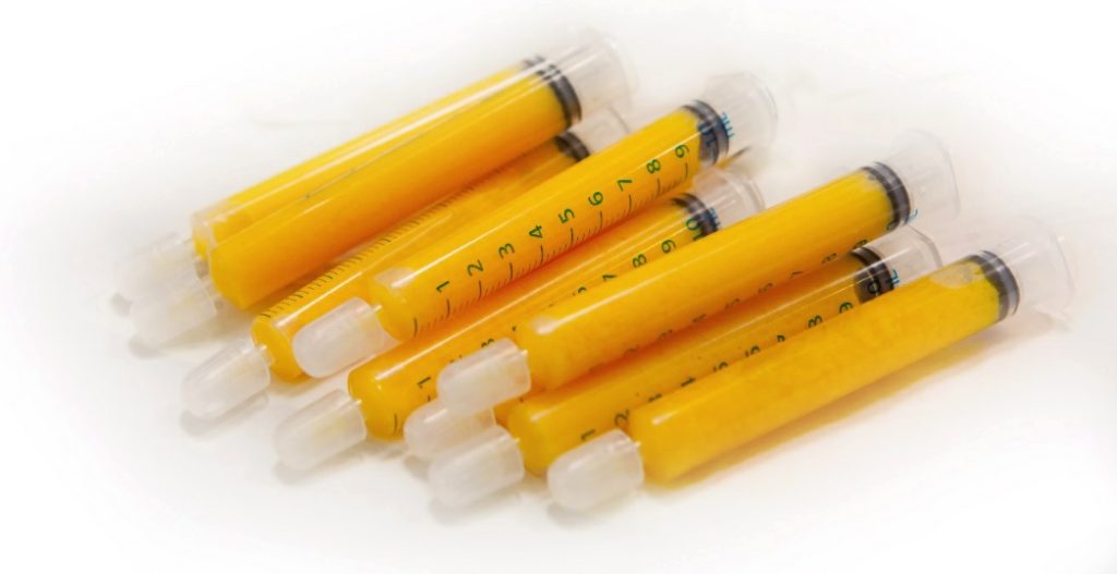 tubes of processed fat